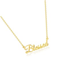 Custom Name Necklace Personalized, 14K Gold Plated - £43.97 GBP