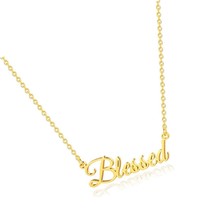 Custom Name Necklace Personalized, 14K Gold Plated - £44.07 GBP