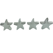 Pottery Barn Star Placecard Holders Set of 4 Silver Color Christmas Table Decor - $19.26