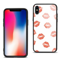 [Pack Of 2] Reiko iPhone X/iPhone XS Hard Glass Design TPU Case With Lipstick... - £20.19 GBP