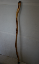 47in Wooden Walking Stick, Aged Diamond Willow Wood, 2 Inlaid Rocks OOAK - £126.14 GBP
