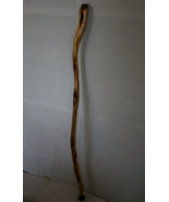 47in Wooden Walking Stick, Aged Diamond Willow Wood, 2 Inlaid Rocks OOAK - $156.95