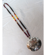 New 16-1/2&quot; Nickle Silver Star Necklace Brown Amber Bone-tail Pipe Beads... - £116.52 GBP