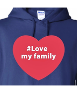 Youth Graphic Hoodie - &quot;Love My Family&quot; (Navy Blue XL 18-20) - $301.74 MXN