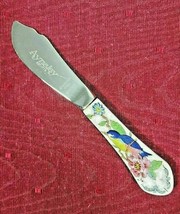 John Aynsley Pembroke Flat Handle Butter Spreader Porcelain and Stainless 4 3/4&quot; - £15.75 GBP