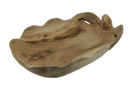 Scratch &amp; Dent Hand Carved Wooden Sea Turtle and Scallop Shell Centerpiece Bowl - £19.46 GBP