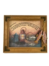Fishermans Prayer Wood Framed 3D Fish Rustic Wall Hanging Man Cave 12.5X10.5&quot; - £19.55 GBP