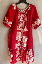 Vintage Hilo Hattie Mumu Dress Tropical House Caftan Hawaii Floral Print M L - £24.10 GBP