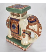 Vintage Asian Style Ceramic Glazed Elephant Statue Plant Stand Book End ... - $146.23 CAD