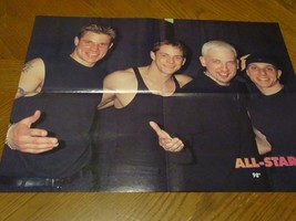 98 Degrees Backstreet Boys magazine poster clipping black shirts muscle ... - £3.92 GBP