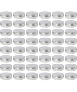 48 Pack 2 Oz Metal Round Tins Aluminum Tin Cans Containers With Screw Lid - $60.99