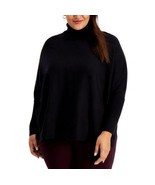 Alfani Womens Plus 2X Deep Black Turtleneck Drop Shoulder Sweater NWT CV83 - $44.35 CAD