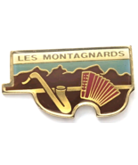 Les Montagnards Pin Alphorn Accordion Folk Mountain Music RMC Diffusion ... - $17.68 CAD