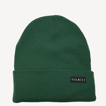 Yea.Nice Legend Knit Forest Green Folded Beanie - £23.51 GBP