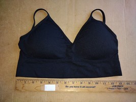 Skinny Girl Smoothers &amp; Shapers Black Wireless Padded Sports Bra Stretch L EUC - £9.49 GBP