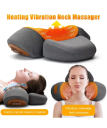 Heated Neck Support Pillow with Gentle Vibration for Relaxation and Sleep - $69.99