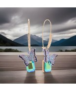 betsey johnson crystal butterfly drop earrings - $49.95