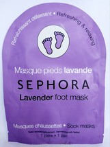 Sephora LAVENDER Foot Mask Refreshing Relaxing Sock Masks Soothe Feet 1 ... - $16.99