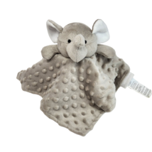 Elegant Baby Grey Elephant Dimple Dot Security Blanket Stuffed Animal Plush - £36.61 GBP