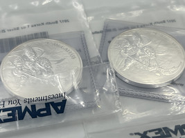 Pair of 2017 South Korea 1 oz Silver ZI:SIN Gallus BU - £87.07 GBP