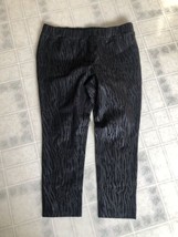 Soft Surroundings  Pull-On Zebra Print Straight Leg Cropped Pants Large ... - £26.86 GBP