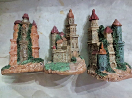 3 Vintage Brinnco Resin Castles 5&quot; tall - $23.08