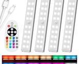 48 Led Under Cabinet Lighting Wireless, 15 Colors Changeable Rechargeabl... - £70.24 GBP