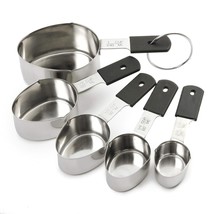Norpro Grip-Ez Stainless Steel Measuring Cups, 5-Piece, Silver - $57.99