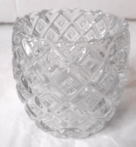 Party Lite Patchwork Votive Holder P0312 Clear Heavy Glass 2 1/2&quot; Tall Single Pc - $9.99