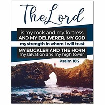 Express Your Love Gifts Bible Verse Canvas The Lord is My Rock Psalm 18:2 Christ - £82.12 GBP