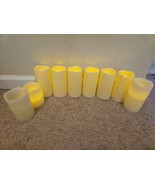 Lot of 9 Beige Pillar Battery Candles, 6&#39;&#39; and 4&#39;&#39; - $18.99