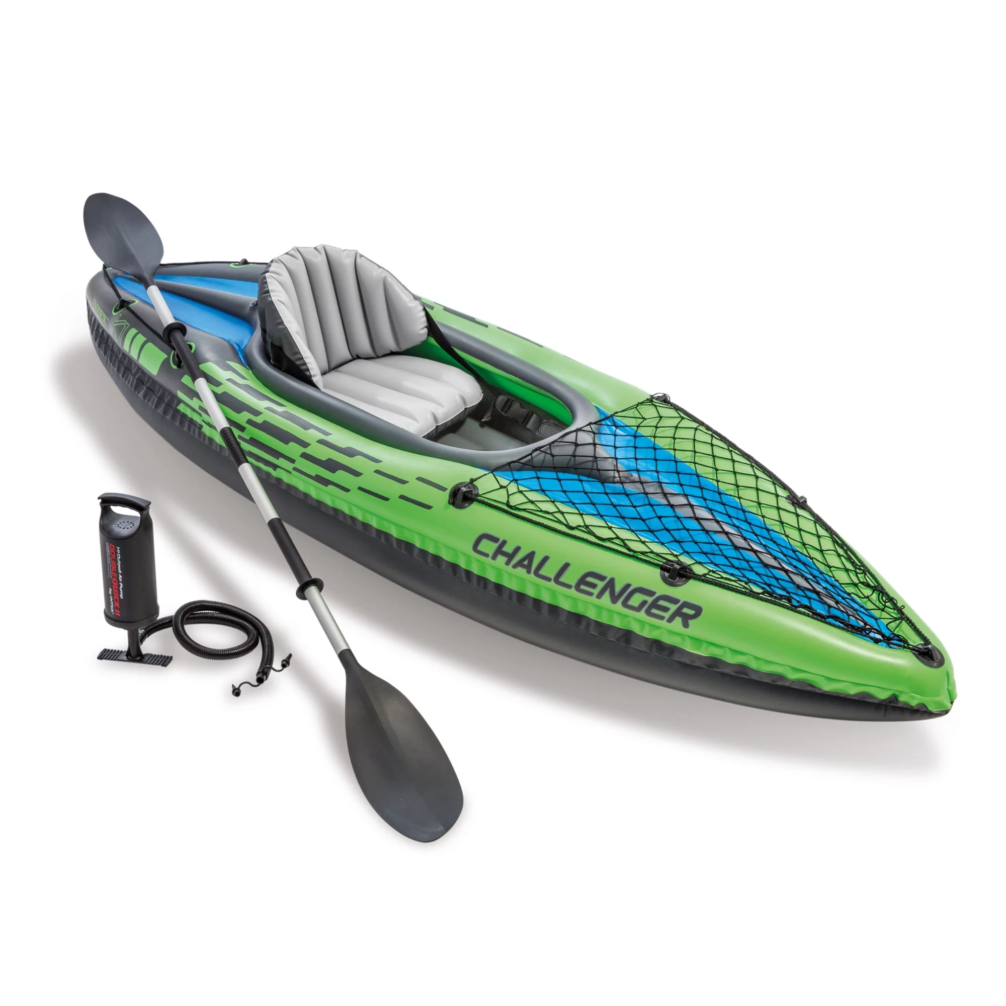 Intex Challenger K1 Inflatable Single Person Kayak Set and Accessory Kit w/ Pump - £239.81 GBP