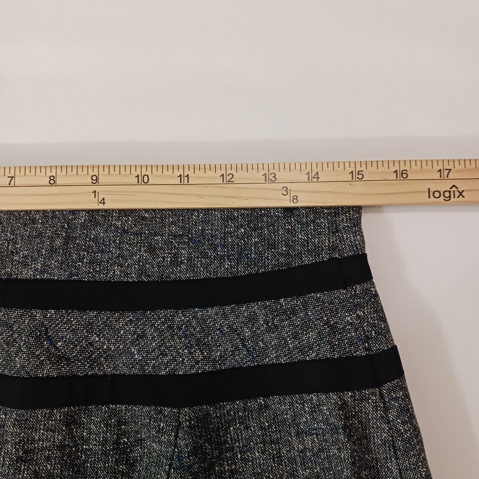 Worthington Women's Black & Gray Side Zipper Pleated Bottom Skirt Size 10 Item image 5