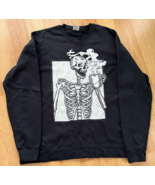 Port &amp; Co. Sweatshirt Adult XL Halloween Skeleton, Crewneck Cotton Men&#39;s - $472.26 MXN