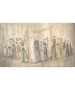 Signed Joseph Kossonogi - Jewish Wedding - 51/200 Lithograph Judaica Art... - $9,189.10 MXN