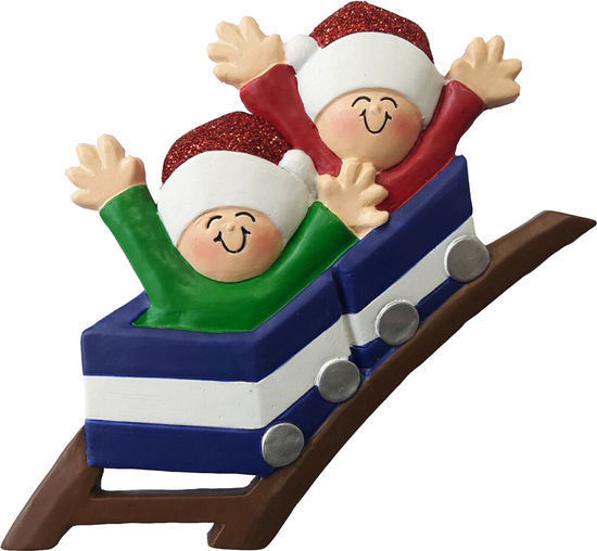 Roller Coaster New 2 3 4 5 Person Personalized Christmas Tree Ornament - $17.95+