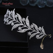 Crystal Leaf Bridal Hair Vine Wedding Head Jewelry Rhinestone Pagent Crowns Wome - £12.14 GBP