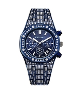 CAGARNY 6881 Double SEIKO Movt Steel Quartz Watch Fully Zirconias, SEIKO... - £55.43 GBP