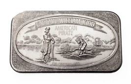 1973 Captain William Kidd American Pirate - USSC Mint 1 oz. Silver Art Bar - £58.47 GBP