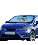 Dolphins Jumping on The Ocean Car Auto Sun Shade 55&quot; x 29.53&quot; - $36.67 CAD