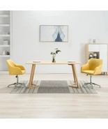 vidaXL Dining Chair Set of 2 Yellow Fabric Swivel Dining Chair - $364.90 CAD