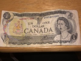 1973 Bank of Canada $1 One Dollar Note Ottawa Vintage RARE Currency AMB5... - $169.32