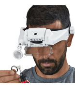 Head Lamp MAGNIFIER JEWELERS Magnifying Visor LED Light 1.5x 2x 3.5x 8x ... - $77.31 CAD