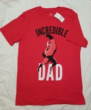 Incredible Dad Disney Pixar Red Men&#39;s Medium Short Sleeve Father&#39;s Day - £9.16 GBP