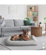 Kirkland Signature Dog Bed Gray Grey Channeled Bolster 32&quot; X 42&quot; Pet Non... - $1,501.49 MXN