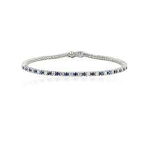 18K Gold Sapphire &amp; Diamond Sleek Bracelet - £2,665.17 GBP