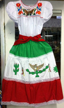 Women&#39;s Viva Mexico One Size Fits Most Top &amp; Skirt Set Mexican Folklorico Fiesta - £63.53 GBP