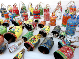 Lot of 50 pcs Vintage Metal Decorative  Cow Bells Hand Painted Assorted 5-6 Inch - £1,384.62 GBP