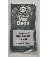 FOR Regina Housekeeper Type H Vacuum Cleaner Bags PACK OF 5 BAGS AND 2 F... - $20.14