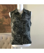 Vintage Christopher &amp; Banks Women&#39;s Vest Size S Small Black - $21.68
